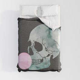 Bubble Gum Skull Duvet Cover