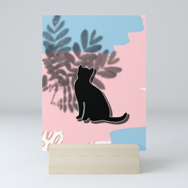 Folk Cat Illustration  Mini Art Print