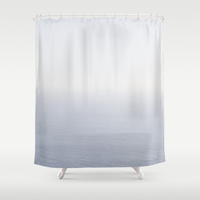 White Sea Shower Curtain by Blue Water Photography