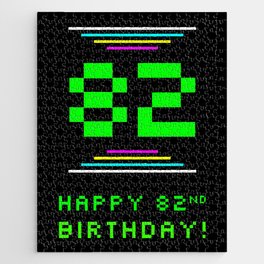 [ Thumbnail: 82nd Birthday - Nerdy Geeky Pixelated 8-Bit Computing Graphics Inspired Look Jigsaw Puzzle ]