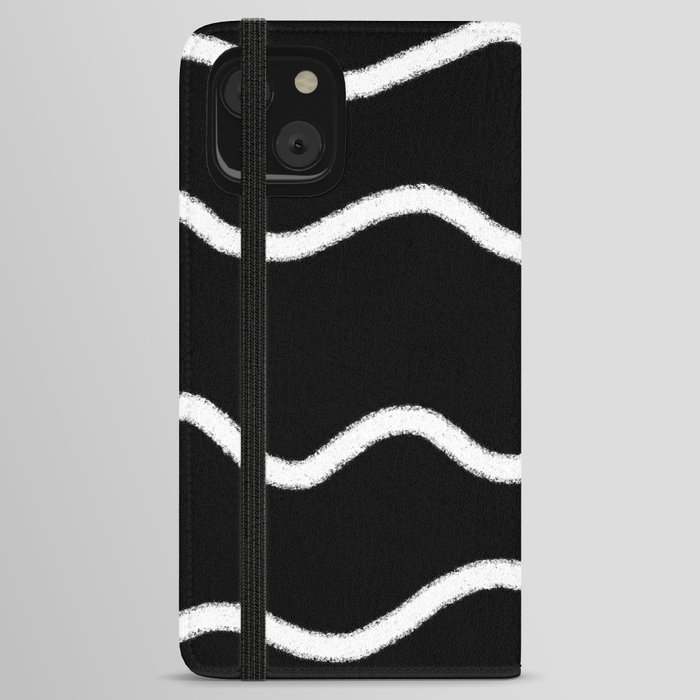 Black and white curves iPhone Wallet Case