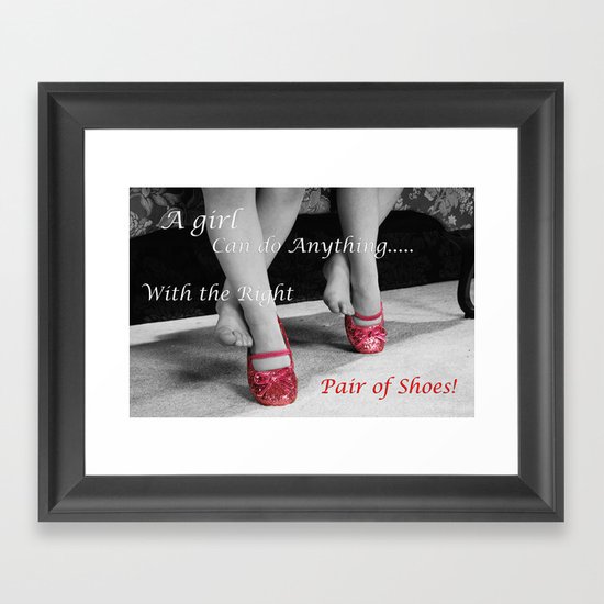 The right Shoes Framed Art Print
