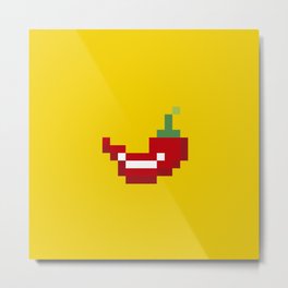 Pepper 8 Bits Cool Modern Graphic Style Metal Print
