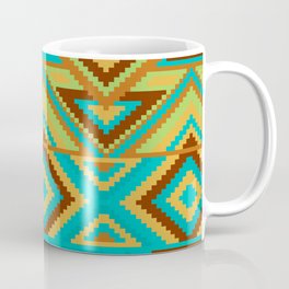 Native Aztec Turquoise Tribal Art Pattern Coffee Mug