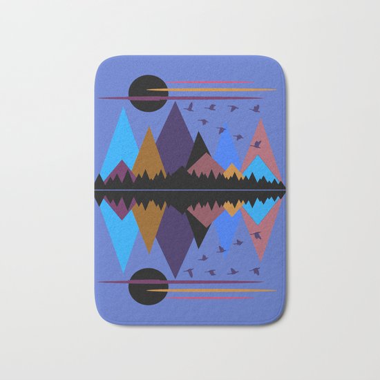 Geese On The Wing Bath Mat