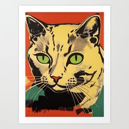 Nostalgic Kitty Art Print