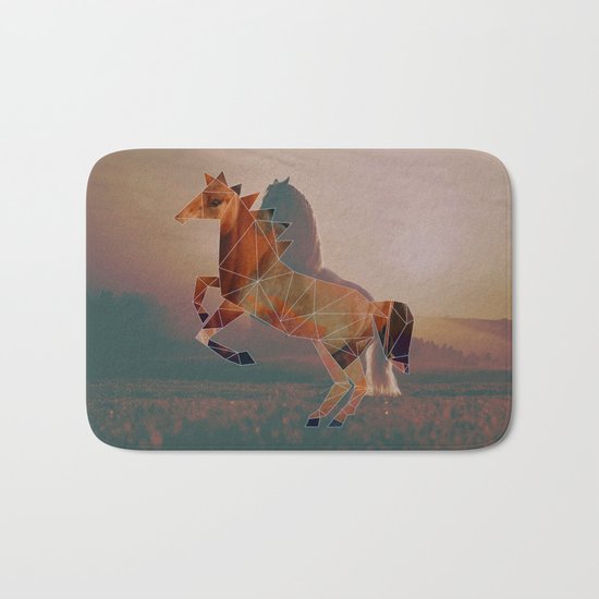 Horse with Horse Bath Mat