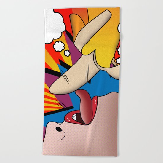 cute pop Beach Towel