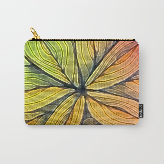 Doodled Aura-Leah Digitized Macro Carry-All Pouch