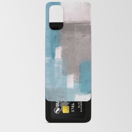Grey and Blue Abstract Art Painting Android Card Case