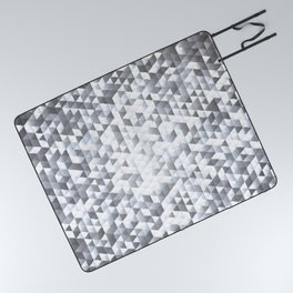 Silver mosaic glitter seamless pattern Picnic Blanket