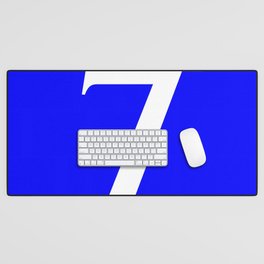 7 (WHITE & BLUE NUMBERS) Desk Mat