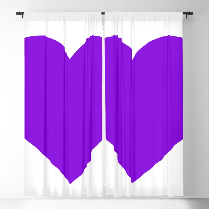 Heart (Violet & White) Blackout Curtain