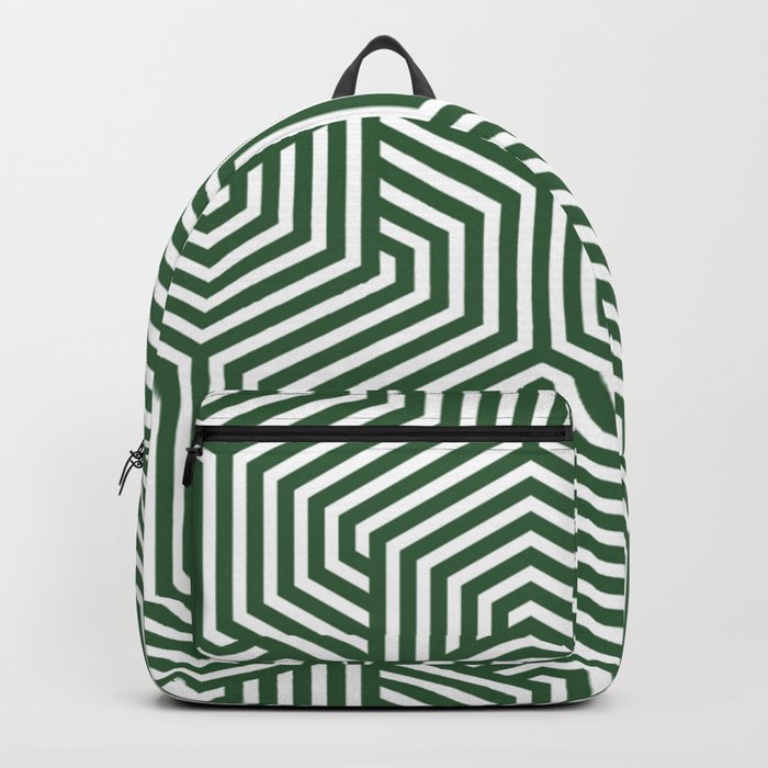 Hunter green - green - Minimal Vector Seamless Pattern Backpack