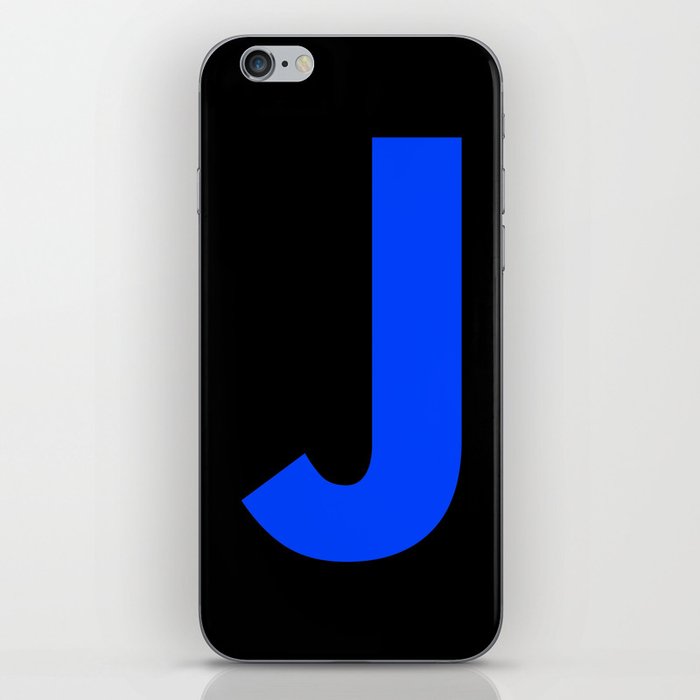 Letter J (Blue & Black) iPhone Skin
