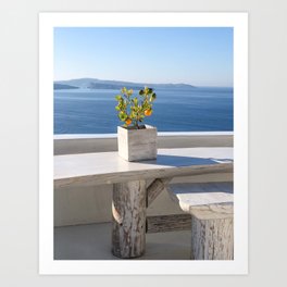 Santorini Scene  Art Print