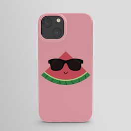 Cool Watermelon with Black Sunglasses iPhone Case