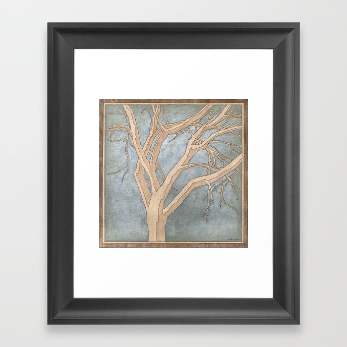 Square Tree Framed Art Print
