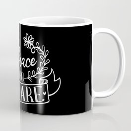 Embrace Who You Are Inspirational Floral Quote Coffee Mug
