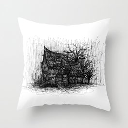 Haunted house Throw Pillow