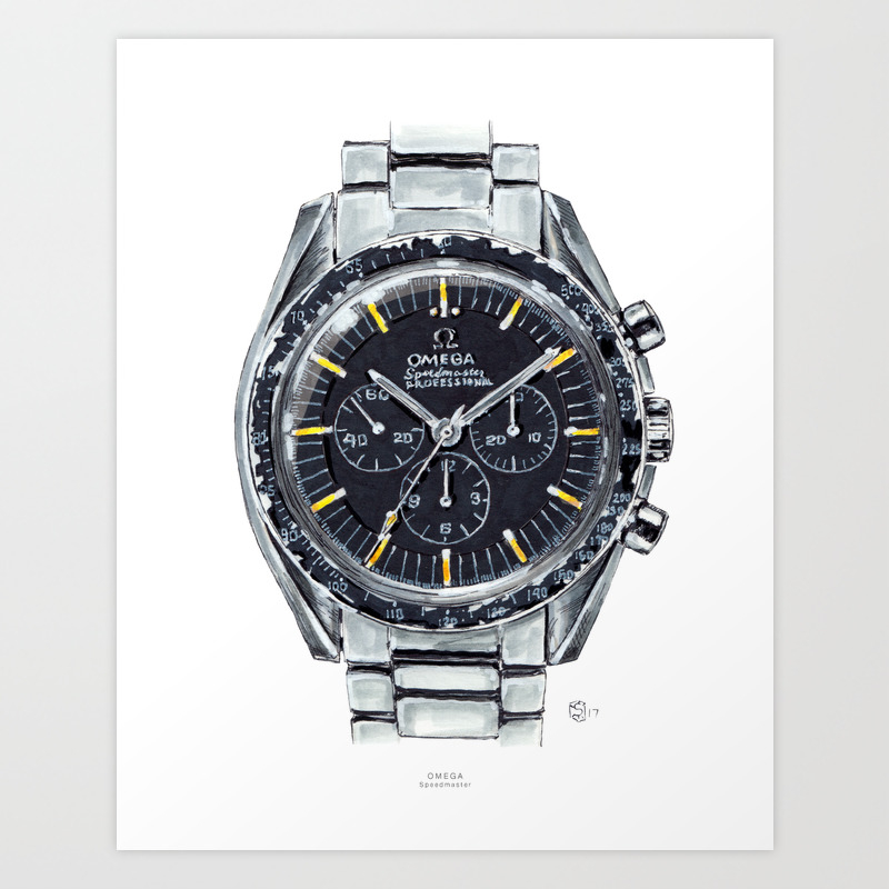 Omega Speedmaster Art Print By Sunflowerman Society6 Omega Speedmaster Art Print By Sunflowerman Society6