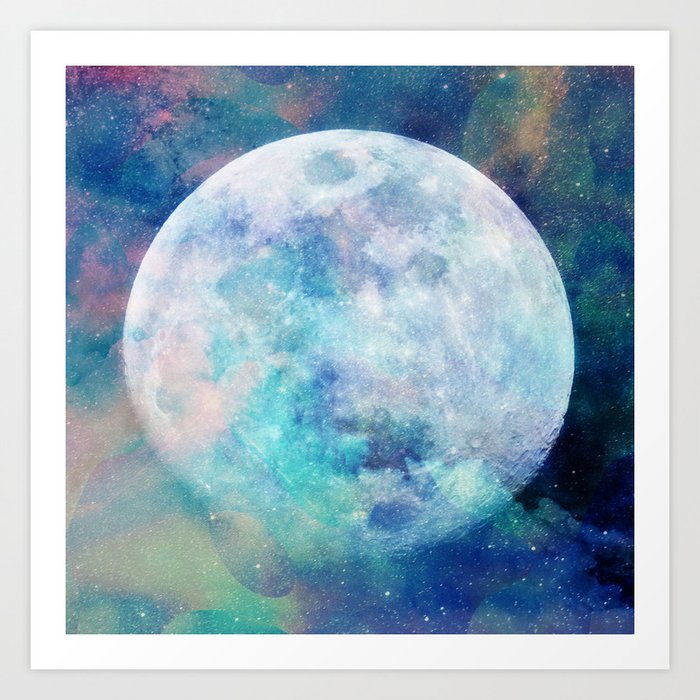 Moon + Stars Art Print