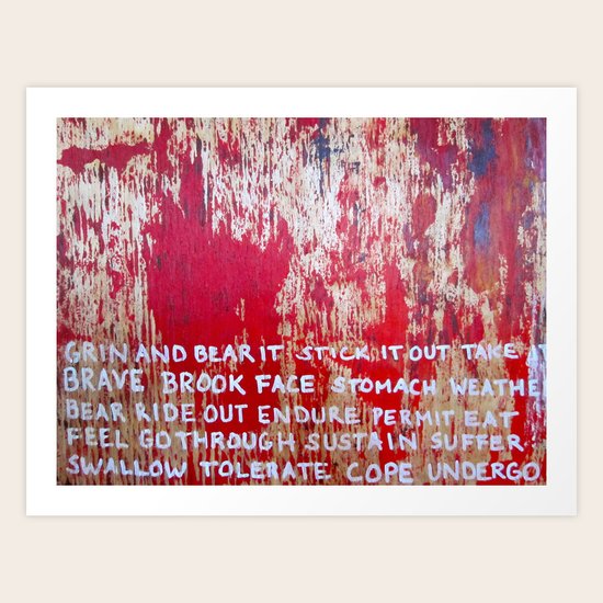BEAR PAIN Art Print