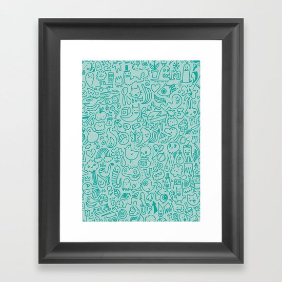 Chalk Doodle Framed Art Print