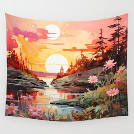 Dream Flowers Wall Tapestry
