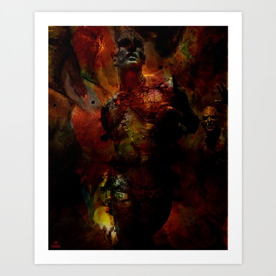 The last hour of Pompei Art Print