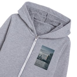 New York City Manhattan skyline after sunset Kids Zip Hoodie