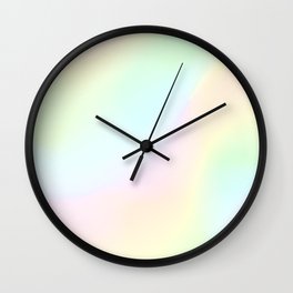 Pale Pastel Abstract Design Wall Clock | Unicorn, Pastelrainbow, Beautiful, Pride, Kei, Colorful, Magical, Pastelpunk, Pretty, Pale 