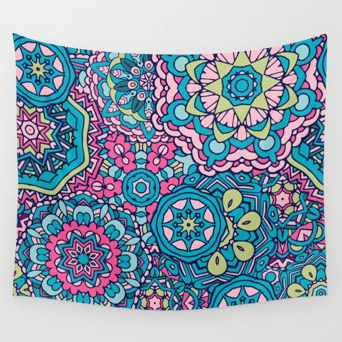 Fantasy Flowers Wall Tapestry