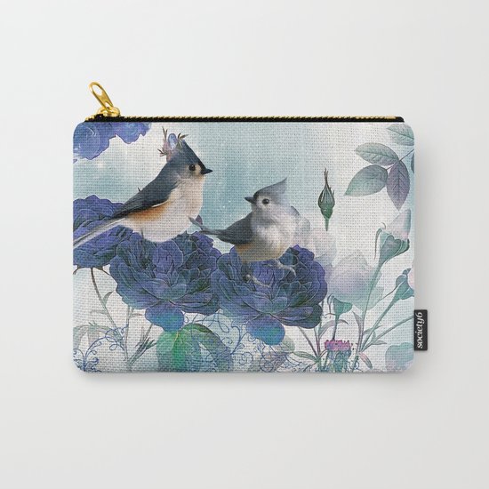 Cute birds with flowers Carry-All Pouch