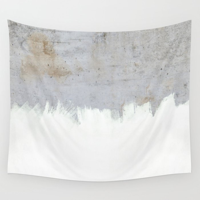 Painting on Raw Concrete Wall Tapestry