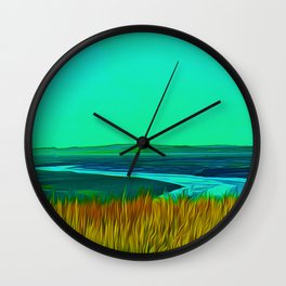 River Alt (Digital Art) Wall Clock