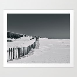 Stripey shadows | Bloemendaal beach, the Netherlands | landscape photography Art Print