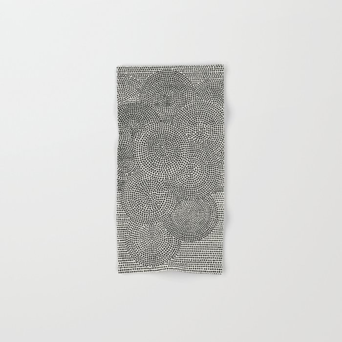 Black Circles Hand & Bath Towel