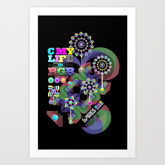 c my life in rgb Art Print