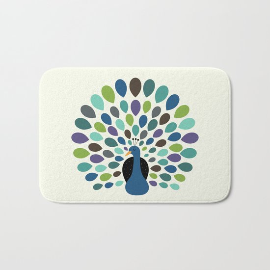 Peacock Time Bath Mat