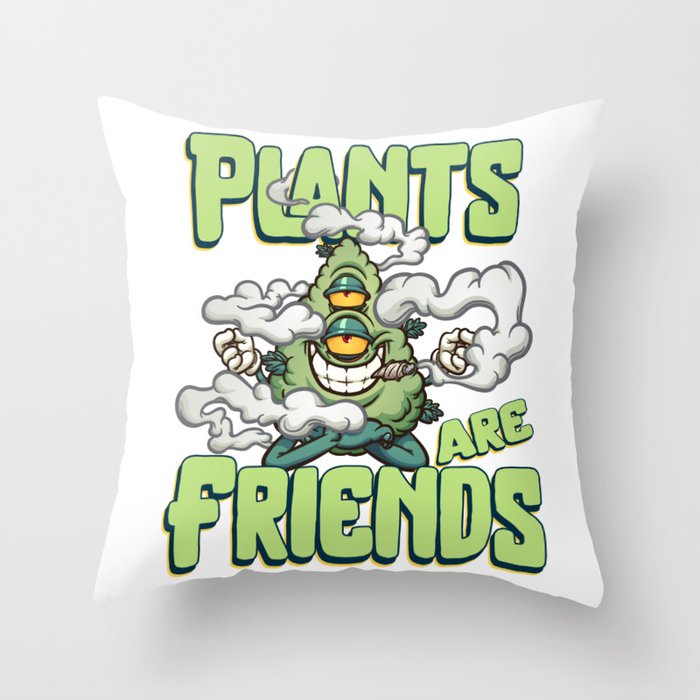 Plants are Friends Throw Pillow