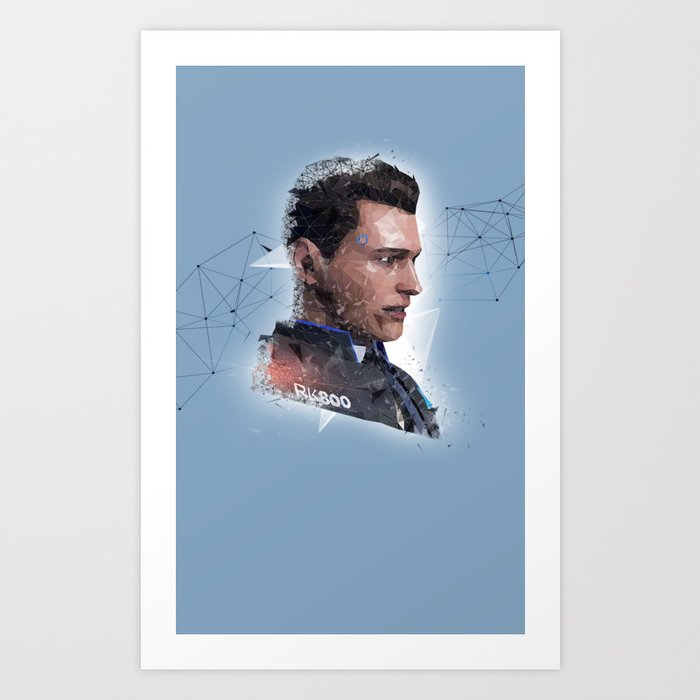 Low Poly Artwork of Connor Art Print