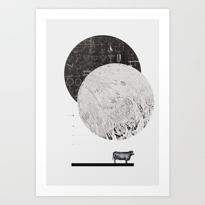 Calculating a Jump over the Moon Art Print