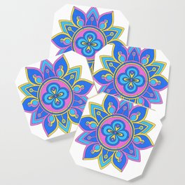 Yin yang flower mandala Coaster