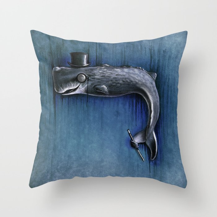 Dandy Whale Throw Pillow