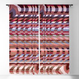 Pink Tones Check Wave Abstract Blackout Curtain