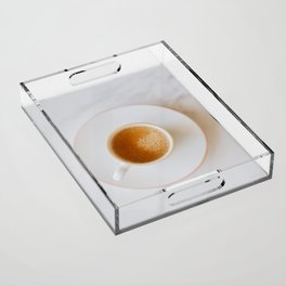 Latte, White Marble Acrylic Tray