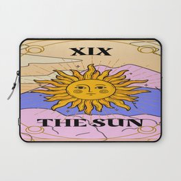 Retro Tarot Card The Sun XIX Laptop Sleeve