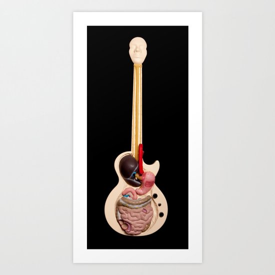 Digestive Guitar Art Print