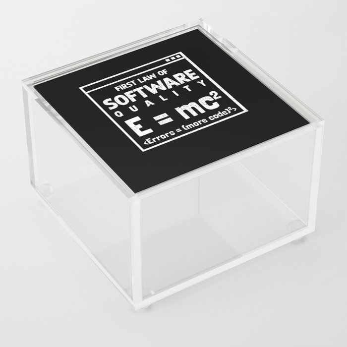 First Law Of Software Quality EMC Acrylic Box